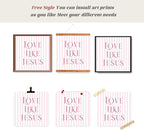LARTSFRO Coquette Pink Bow Jesus Wall Art Decor Posters, Light Pink Bow - Image 4