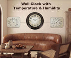 Vintage Wall Clock 16 Inch Quartz Silent Non-Ticking Analog Clock - Image 2