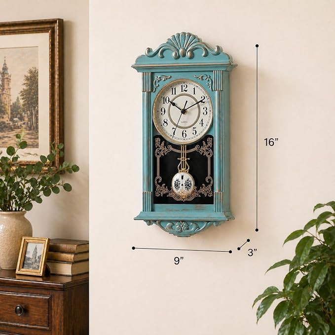 Clockswise Vintage Grandfather-Style Wall Clock - Image 2