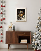 VIYYIEA Winter Framed Wall Art for Living Room, Oil Lamp Canvas Prints - Image 7