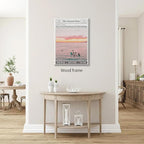 Pink Beach Newspaper Posters Vintage Fashion Coastal Girl Surf Wall Art 12X16 - Image 4