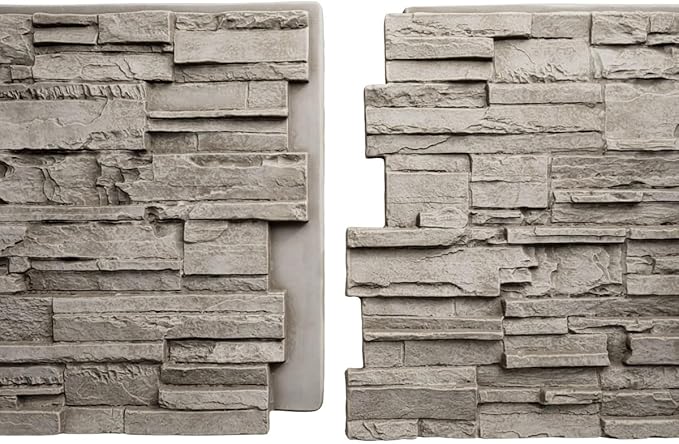 EverStone Cascade Faux Stone Panel, 48 5/8"W x 24 3/4"H x 1 1/4"D, Desert Sand - Image 10