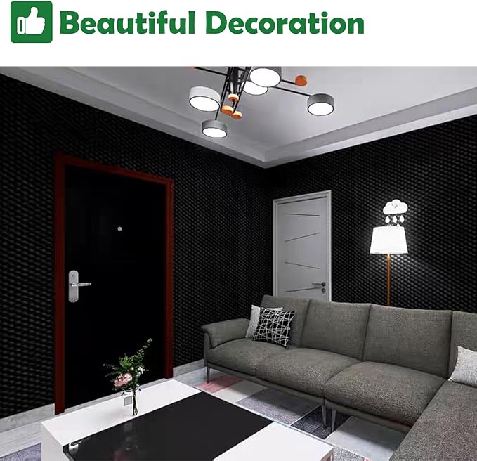 12 Pack 1.5"X12"X12" Acoustic Foam, Sound Proof Egg Crate Foam, Upgraded - Image 9