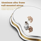 Itrue 20x36 Inch Gold Framed Irregular Tempered Glass Wall Mirror, Asymmetrical - Image 8