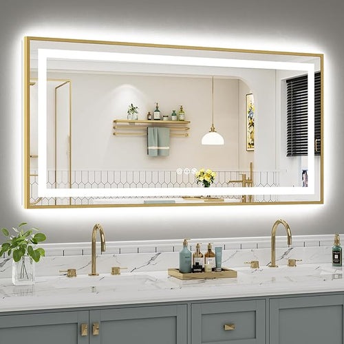 60x30 Inch LED Bathroom Mirror by Briivuemodernmirrors