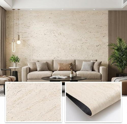 3D Wall Panels Peel and Stick – 15.74" x 118" PVC Faux Texture Wall Covering by Unknown