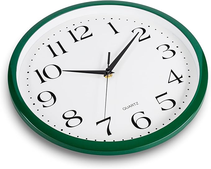 Bernhard Products Hunter Green Wall Clock Silent Non Ticking - Image 4