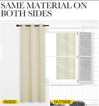 NICETOWN Beige Room Darkening Curtains 108" Long - Image 6