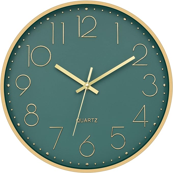 Foxtop Modern Wall Clock 12 Inch Silent Non Ticking Battery Operated Round by Foxtop