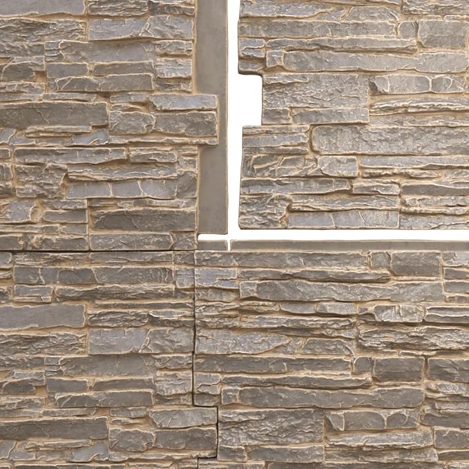 EverStone Canyon Ridge Faux Stone Panel, 45 3/4"W x 24 1/2"H x 1 1/4"D - Image 9