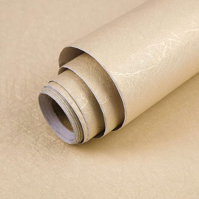 Abyssaly Gold Beige Wallpaper Peel and Stick Wallpaper Removable Contact Paper by Abyssaly