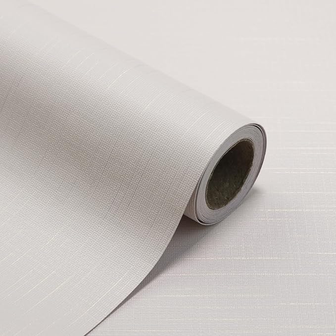 Grasscloth Peel and Stick Wallpaper Beige Gold Wallpaper15.7 x 393" Linen by TAPETYLLER