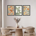 YWJKWLGS Mid Century Boho Wildflower Wall Art Set of 3, 11x16 Inch Black Framed - Image 7