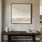 Framed Neutral Abstract Wall Art, Modern Beige and Cream Canvas Prints Artwork - Image 4
