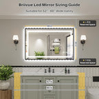 48x30 Inch LED Bathroom Mirror - Image 3