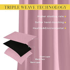NICETOWN Rouge Pink Curtain for Living Room - Image 3
