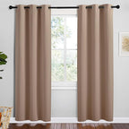 NICETOWN Short Window Curtains and Drapes, 42 by 78 Inch, Cappuccino, Thermal by NICETOWN
