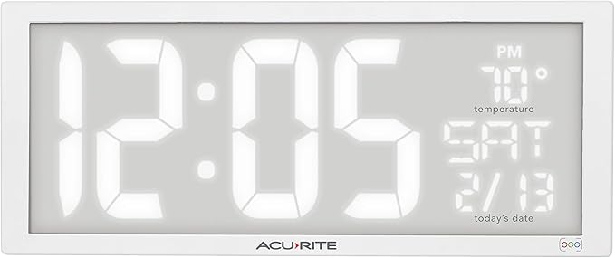 AcuRite 14.5" Oversized, Day of the Week, and Date - Image 3