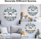 JoFomp 16 Inch Wall Clocks Battery Operated, Silent Non Ticking Wall Clock Wood - Image 4