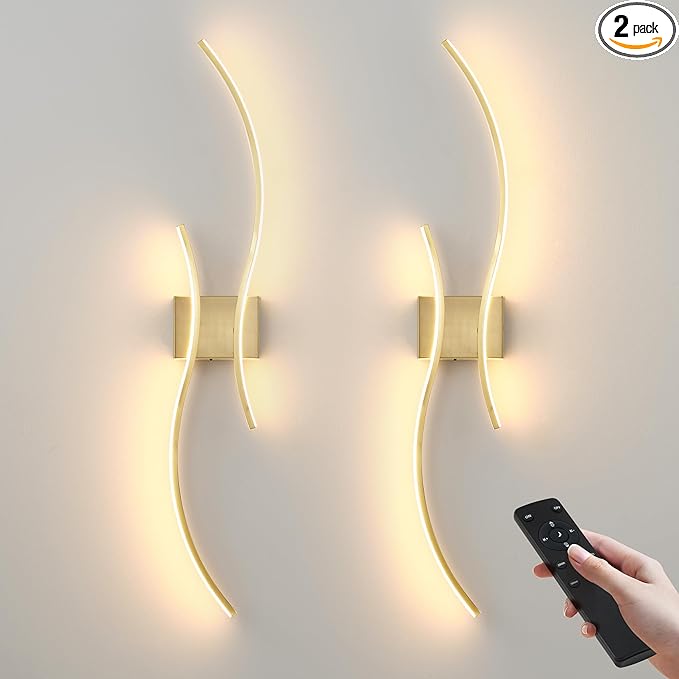 Battery Operated Wall Sconces Set of Two by KARTOOSH