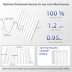 BSHEAD 8 Pack Large Soundproof Wall Panels, 15.7 x 15.7 x 0.47 in Sound Proof - Image 5