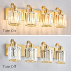 Crystal Vanity Lights, Modern 4-Light Bathroom Lights Over Mirror, Bathroom - Image 3
