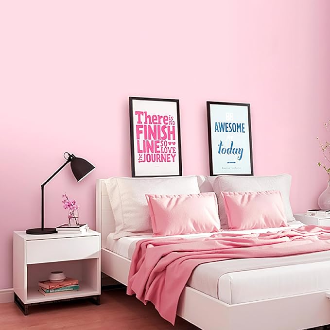practicalWs Pink Self-Adhesive Wallpaper Film Stick Paper Easy to Apply 15.7'' - Image 6
