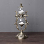 Hourglass Timer, 15 Minutes Embossed Golden Hourglass Timer,Used for Vintage Home Decoration, Office/Desk Decoration, Kitchen Wedding Gifts (P1-G42U-8VJR)