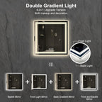 LED Bathroom Mirror, 32x32 Inch Gradient Front and Backlight Lighted Vanity - Image 4