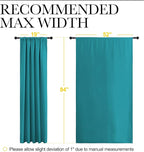 NICETOWN Peacock Blue Blackout Curtains Panels - Image 7