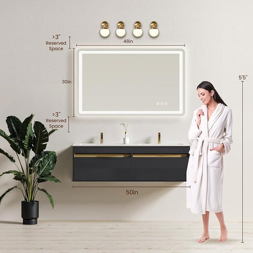 48" x 30" Led Bathroom Mirror - Image 2