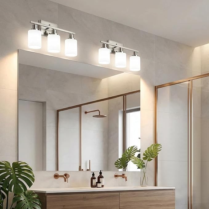 Ascher Bathroom Light Fixtures, 3-Light Vanity Light Over Mirror, Modern - Image 9