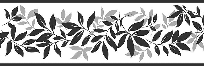 Fine Decor Leaf Trail Peel and Stick Border, 4.9 in x 16.3 ft by Fine+Decor