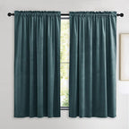 NICETOWN Greyish Blue Velvet Curtains 52" x 63", 2 Panels - Image 2