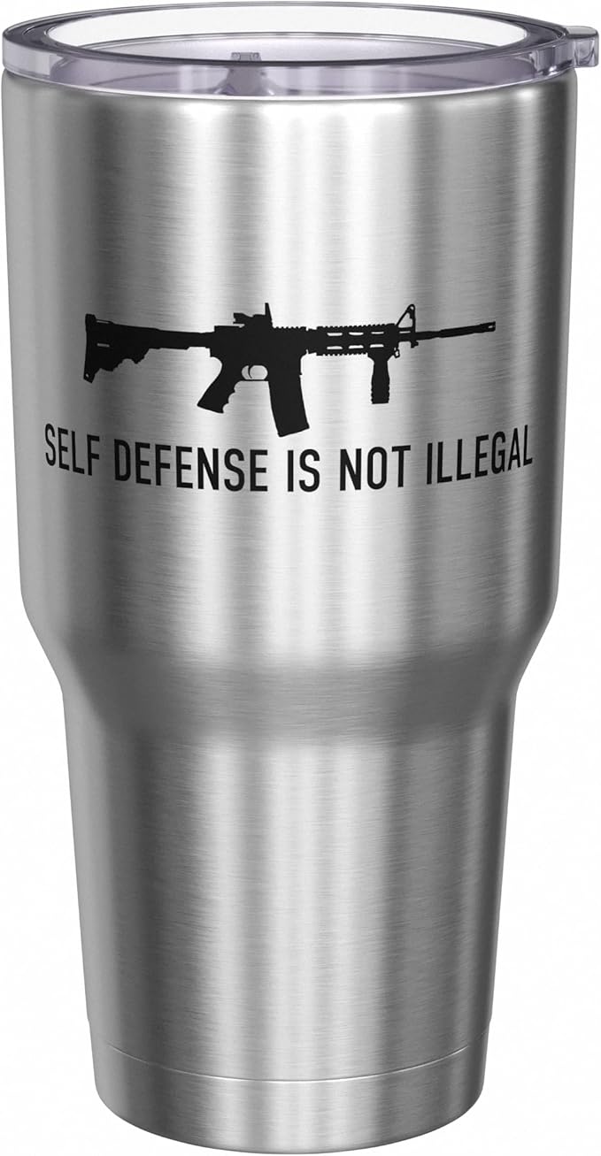 We The People Holsters - Self-Defense - Coffee Tumbler - American Flag Coffee Travel Mug - Engraved Tumbler - Double Insulated Tumbler - 30 oz