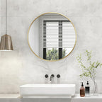 NEWBULIG 28 Inch Round Wall Mirror, Bathroom Mirror - Image 7
