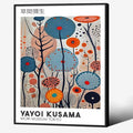 Yayoi Kusama Black Framed Wall Art 12x16in Vintage Japanese Painting Posters by Heltrappe