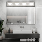 Ralbay Brushed Nickel Bathroom Vanity Lights 30inch Metal Acrylic LED Modern - Image 3