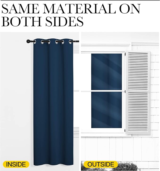 NICETOWN Bedroom Curtain Panels Blackout Draperies, Thermal Insulated Solid - Image 6