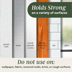 Adhesive Wall & Ceiling Decor Hooks: 4-Pack 3 lbs Heavy Duty No-Drill 360° - Image 7