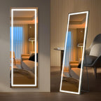 Kosmonia 59x16 Frameless Full Length Mirror, Dimmable 3 Color LED Light - Image 2