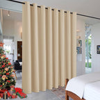 RYB HOME Decor Freestanding Office Partition Wall Divider Curtain, Grommet Top by RYBHOME