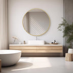Sweetcrispy 36in Gold Round Bathroom Mirrors - Image 5