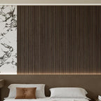 Yutianli PVC Slat Wall Panel Peel and Stick 118"x 15.7" Faux Wood Slat Panel - Image 3