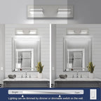 SineRise LED Modern Bathroom Vanity Light Fixtures, Brushed Nickel Modern - Image 5