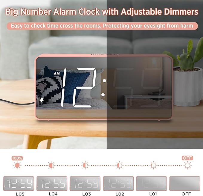 Peakeep Digital Clock, Alarm Clock Battery Backup Powered - Image 5
