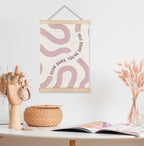 Yomisex Pink Slow Down You're Doing Fine Inspirational Wall Art Poster - Image 3