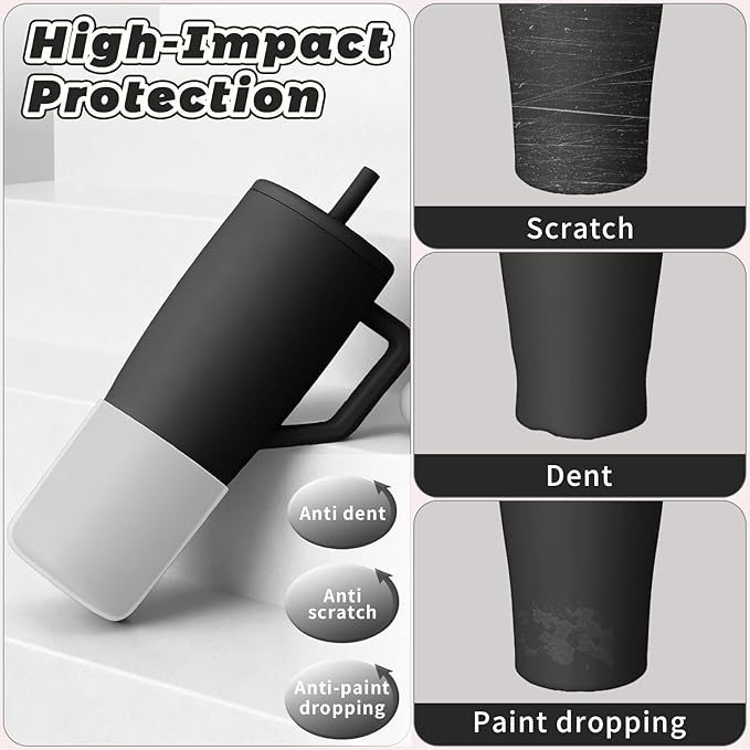 Tall Silicone Boot Compatible with Brumate Era 40 oz 30 oz Tumbler with Handle, Protective Anti-Slip & Anti-Scratches Cover Bumper Accessories
