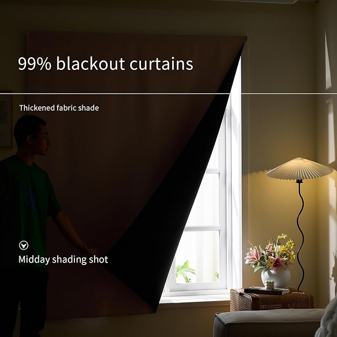 AJAZZ self Adhesive Portable 100% Blackout Curtains Simple and Easy to - Image 7