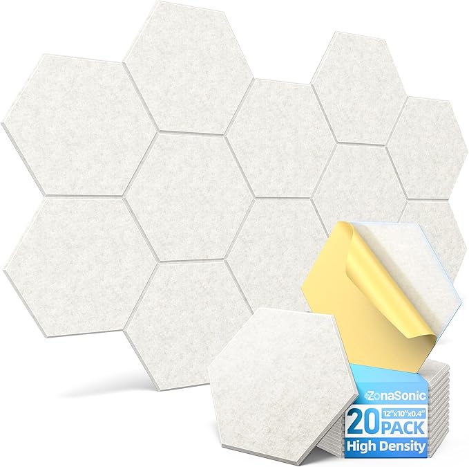 20 Pack Hexagon Acoustic Panels by Unknown